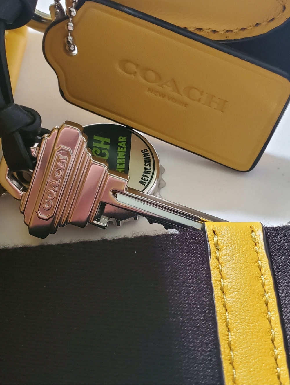 NWT Coach Racer Crossbody Bag Signature Canvas With Charms - Picture 10 of 12